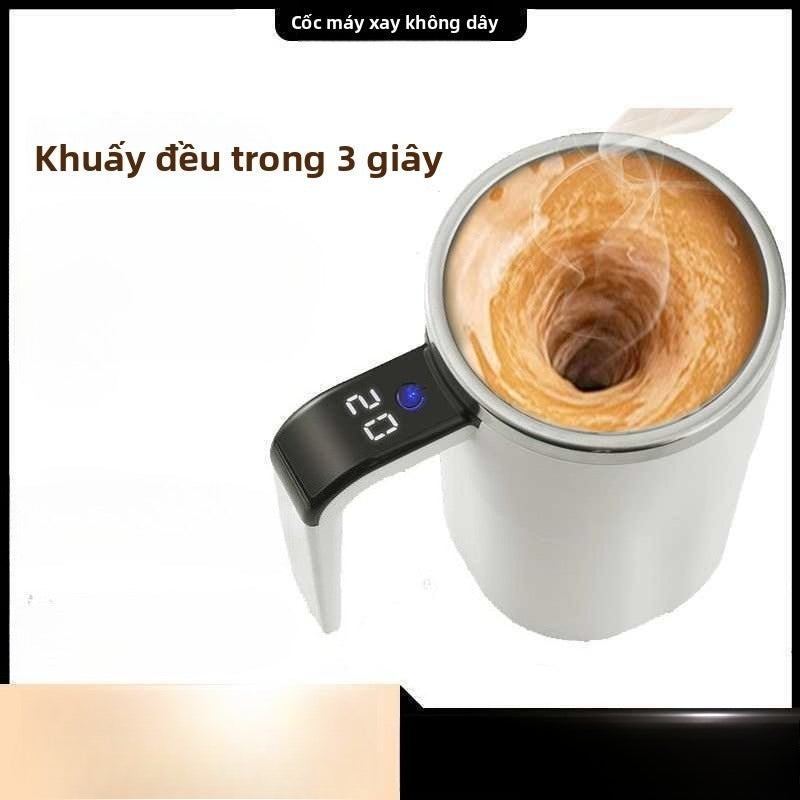 Cốc tự khuấy Đo nhiệt độ thông minh đa chức năng tự động khuấy cốc sạc động xoay cốc cà phê lười biếng lắc cốc th