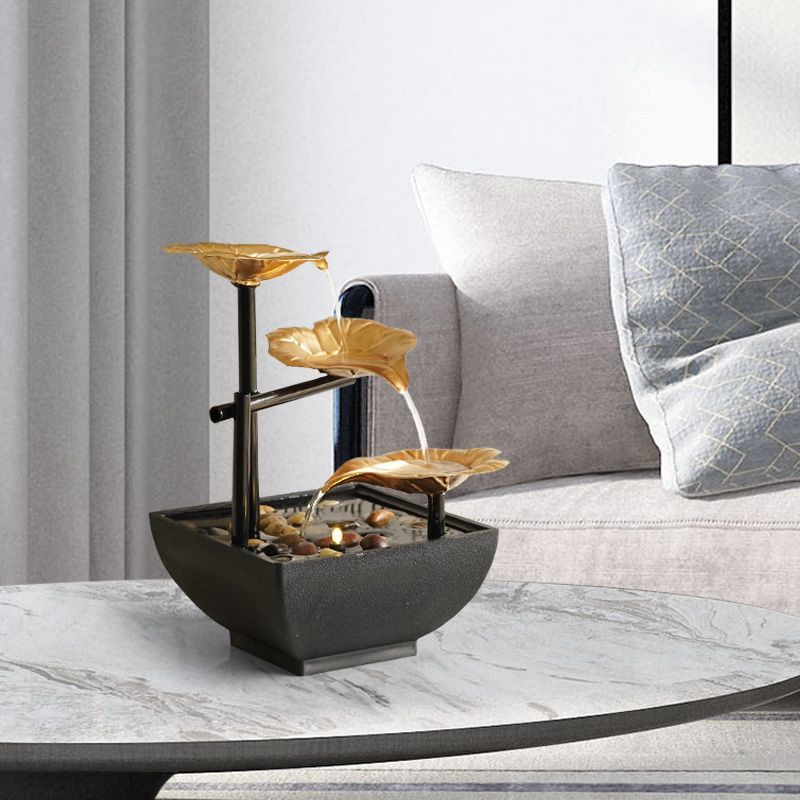 Đồ trang trí nước chảy bảy màu gốm tuần hoàn nước chiêu tài phòng khách văn phòng đồ trang trí nhà c