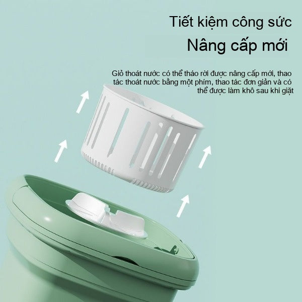 [FLASHSALE]Máy giặt gấp mini khử trùng ánh sáng xanh nhỏ có thể khử nước di động rửa sạch mộ (Copy)