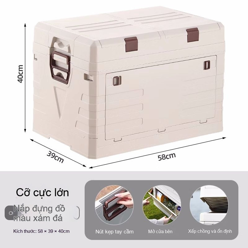 [flashsale]Hộp lưu trữ cắm trại, cốp xe, hộp tổ chức, hộp lưu trữ dã ngoại cắm trại, hộp lưu trữ ngoài trời gấp (Copy)