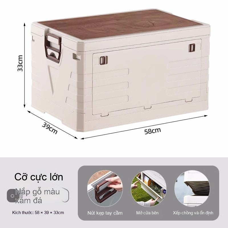 [flashsale]Hộp lưu trữ cắm trại, cốp xe, hộp tổ chức, hộp lưu trữ dã ngoại cắm trại, hộp lưu trữ ngoài trời gấp (Copy)
