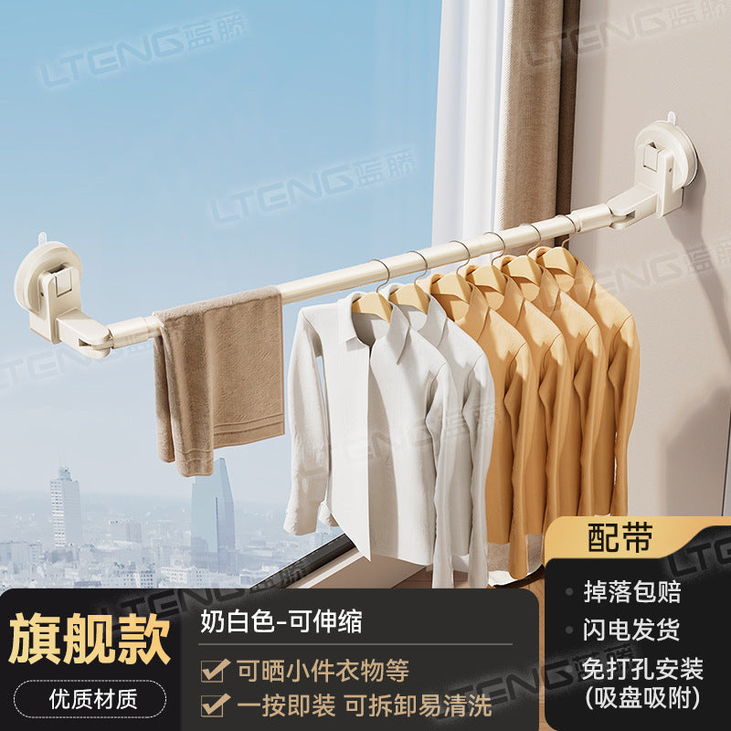 Gậy phơi quần áo phơi quần áo móc phơi quần áo gia dụng ban công thanh phơi quần áo trong nhà