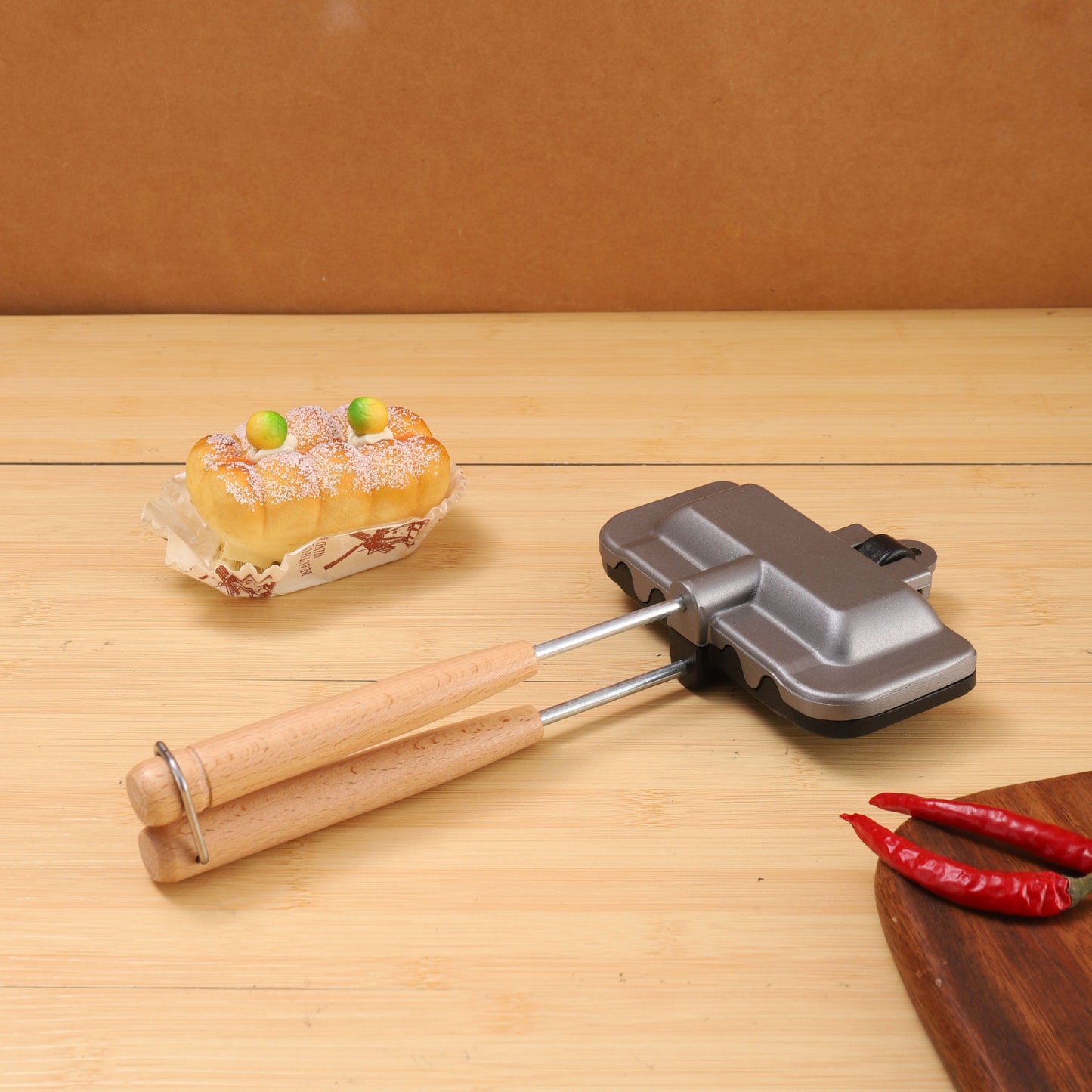 Mẫu mới hợp kim nhôm bánh sandwich nướng đĩa gia đình hai mặt nồi ăn sáng nhà bếp bánh sandwich khuô