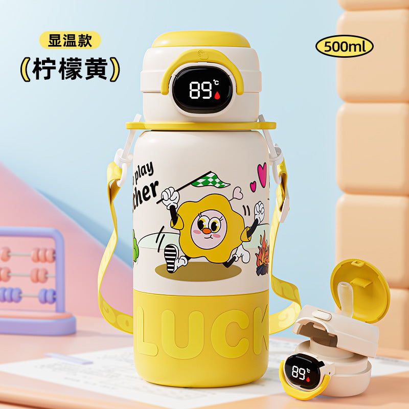 Bình giữ nhiệt trẻ em đi học bình uống nước cho học sinh tiểu học  mới giá trị màu sắc cao thép