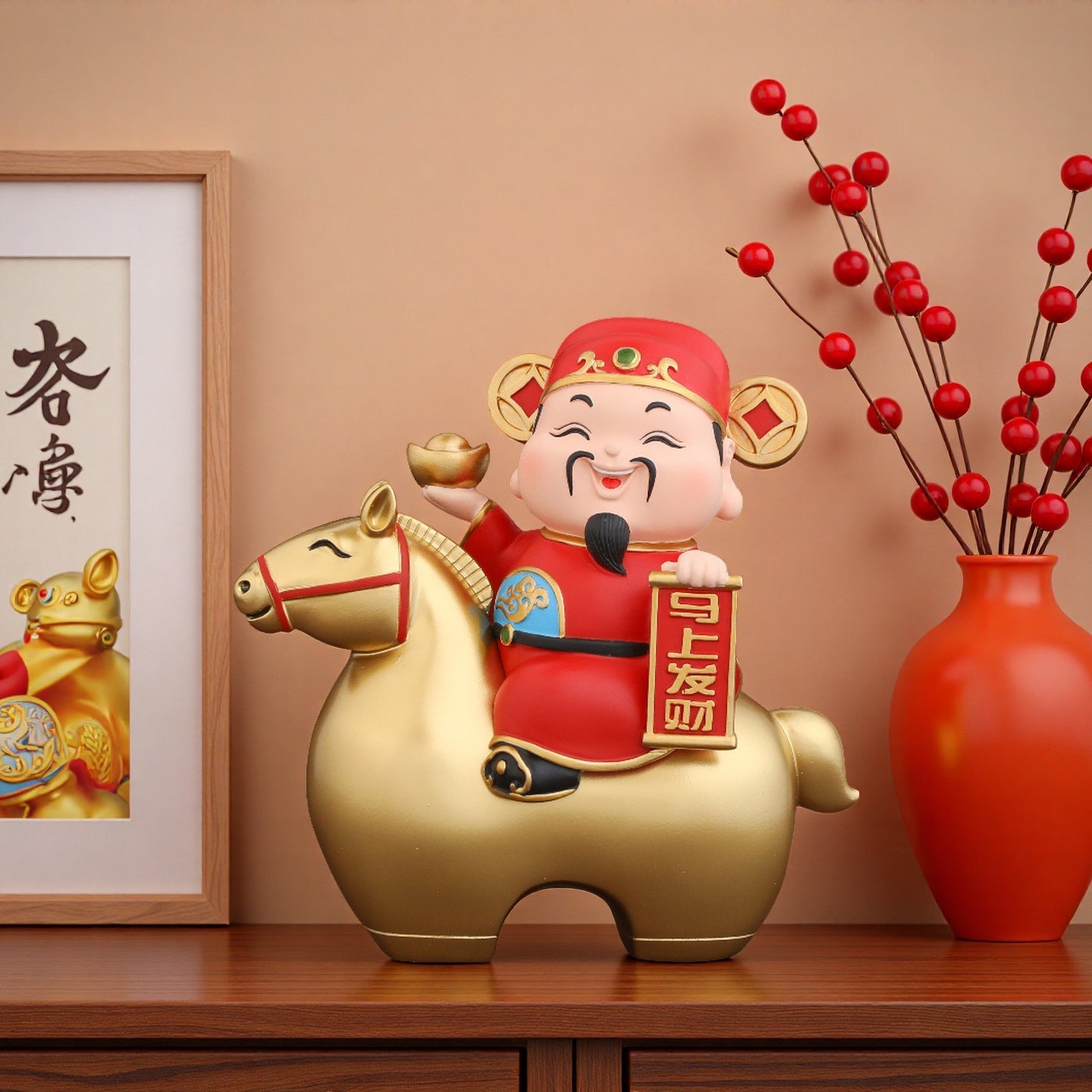 2026 Năm ngựa thần giàu có lập tức phát tài đồ trang trí văn phòng cửa hàng nhà chiêu tài trang trí