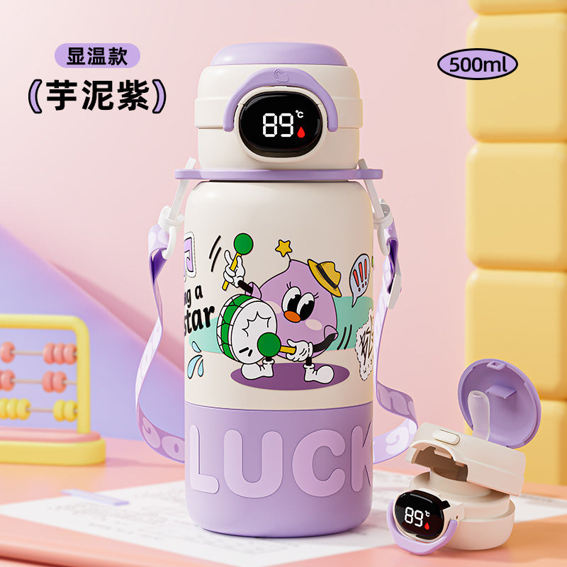 Bình giữ nhiệt trẻ em đi học bình uống nước cho học sinh tiểu học  mới giá trị màu sắc cao thép