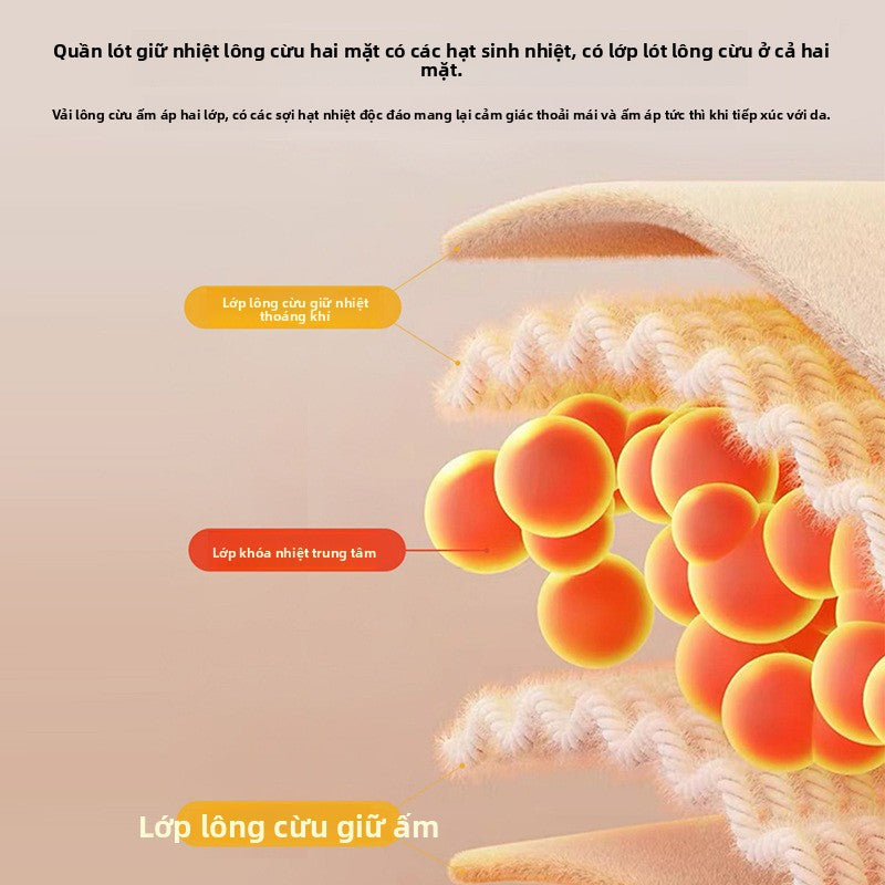 bảo vệ đầu gối Hai mặt nhung giữ ấm chân lạnh cũ nam nữ khớp người già bộ bảo vệ chân chống lạnh mùa