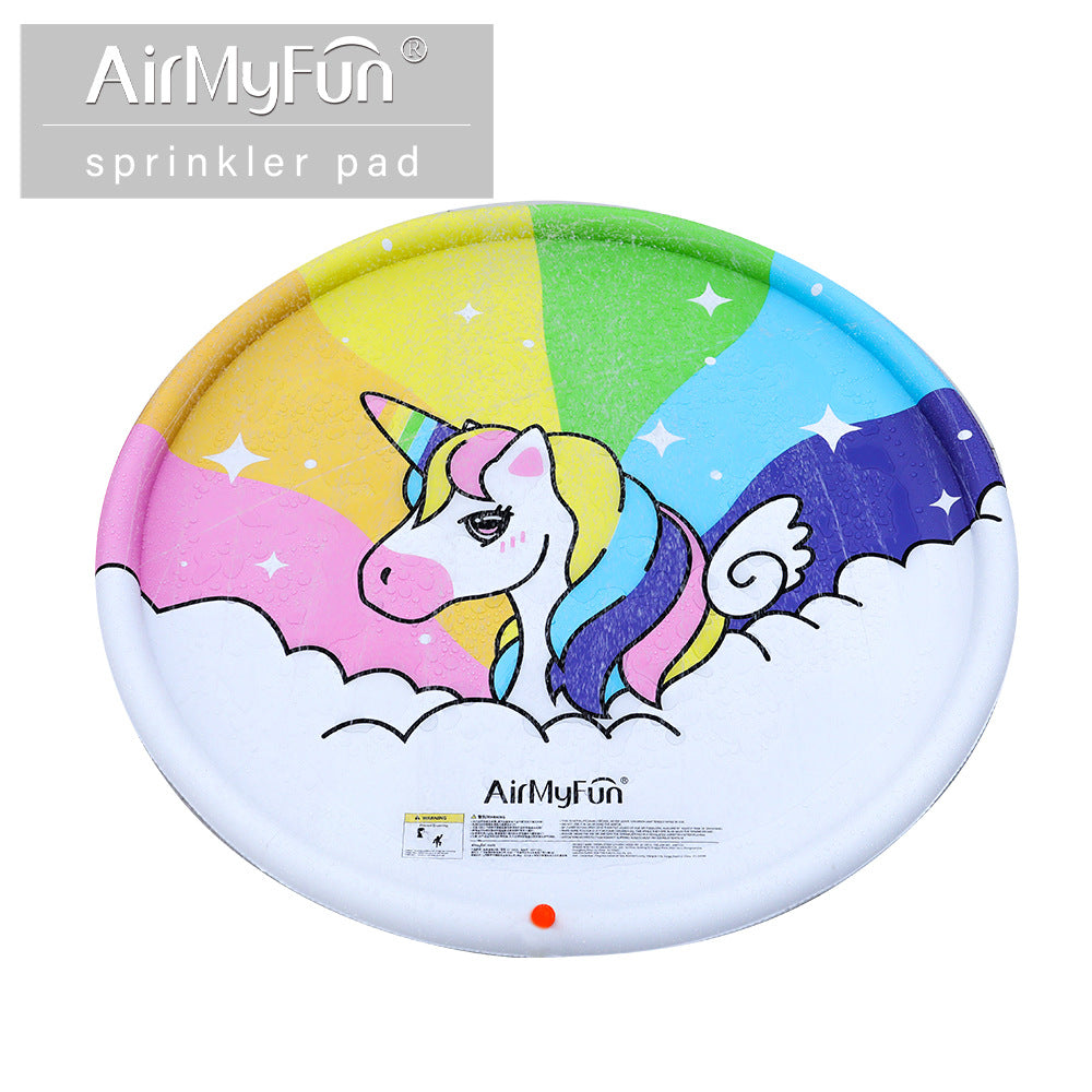 Miếng đệm phun nước trẻ em PVC ngoài trời mùa hè làm dày trẻ em gia đình trẻ em chơi miếng đệm nướ