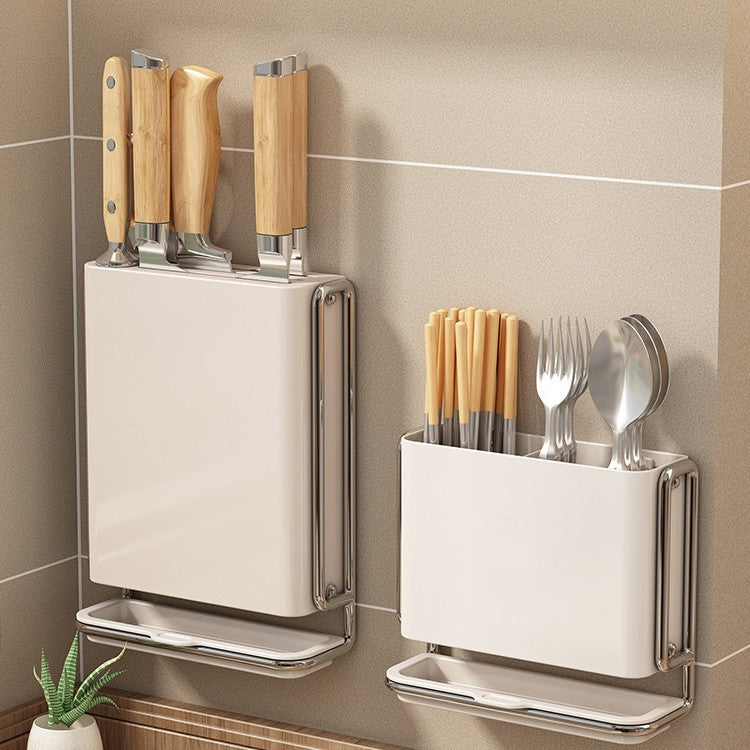Giá đỡ dao giá đỡ dao nhà bếp đa chức năng giá đỡ dao nhà bếp miễn phí đục lỗ treo tường hộp đũa giá