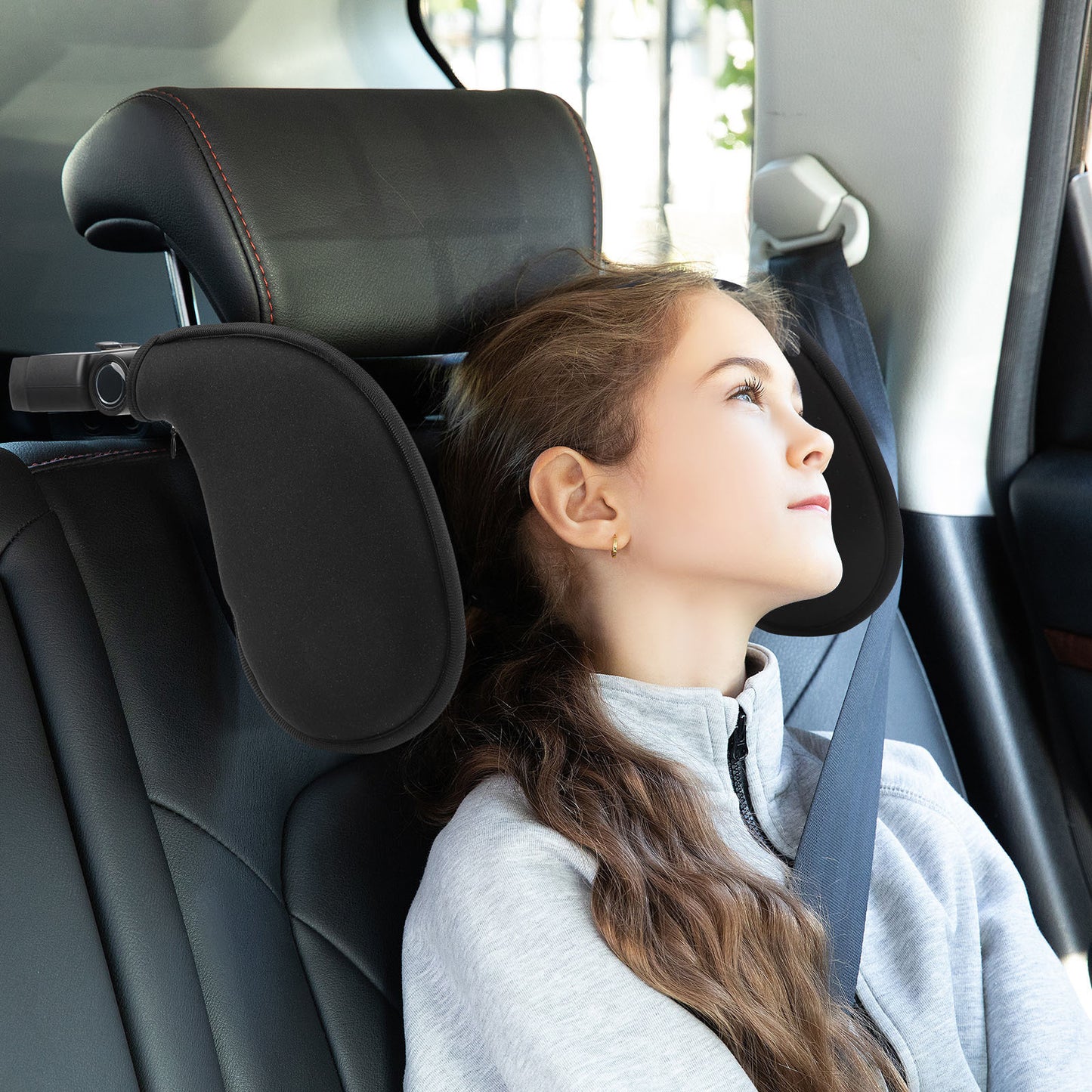 Gối đầu trên xe có thể điều chỉnh ba trục sáng tạo gối đầu xe trẻ em bảo vệ cổ gối ghế xe tựa đầu m