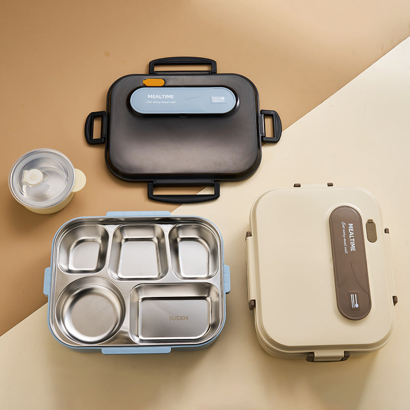 Hộp cơm bằng thép không gỉ 316 Hộp cơm giữ nhiệt 304 Hộp cơm đa lưới di động cho nhân viên văn phòng