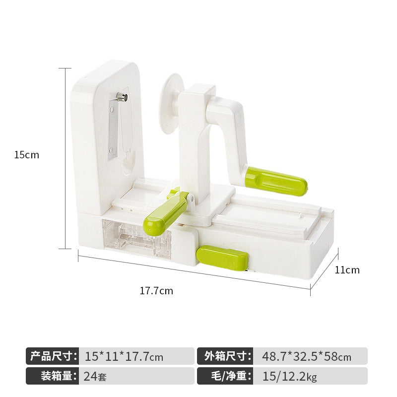 Máy cuộn lụa lắc tay được chứng nhận FDA Máy cắt rau đa chức năng Máy bào lụa thủ công củ cải Máy cắ