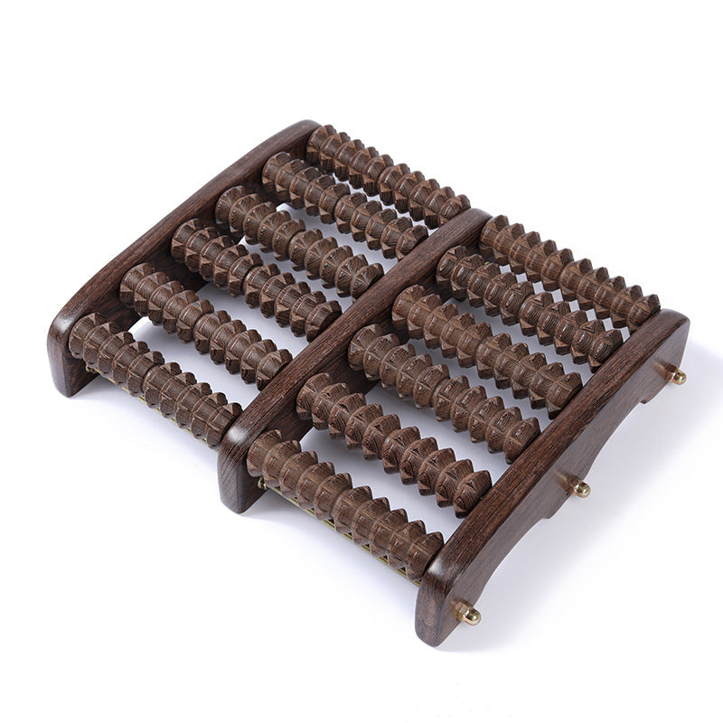 Bàn gỗ chân massage chân con lăn bánh xe gỗ rắn chà xát theo chân trị liệu chân con lăn bóng châ