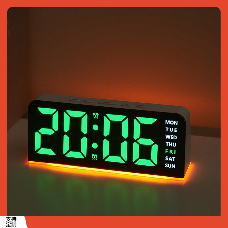 đồng hồ mẫu mới LED chữ lớn kỹ thuật số đồng hồ khí quyển đèn ngày ngủ đồng hồ bàn đa chức năng kỹ thuật số