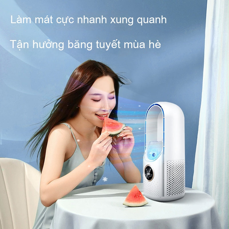 Máy làm lạnh bàn làm mát văn phòng làm mát quạt làm ẩm phun không lá làm mát qu