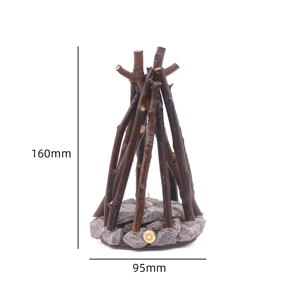 Đèn ngủ sáng tạo đơn giản trang trí cổ điển thủ công cành cây hình dạng LED đốt lửa trại homestay st