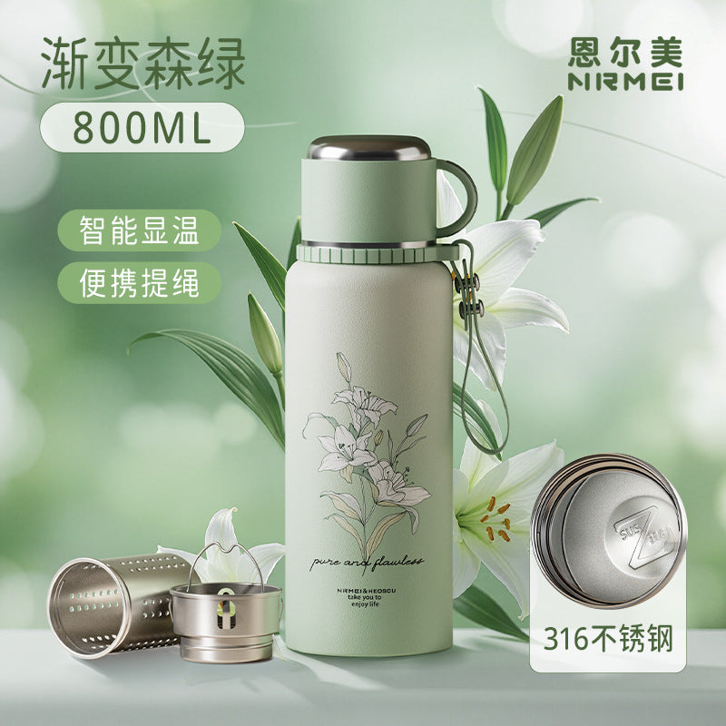 Bình inox 316 bình giữ nhiệt công suất lớn tách nước trà nữ pha trà cốc  mới bình giữ nhiệt cỡ lớn cốc