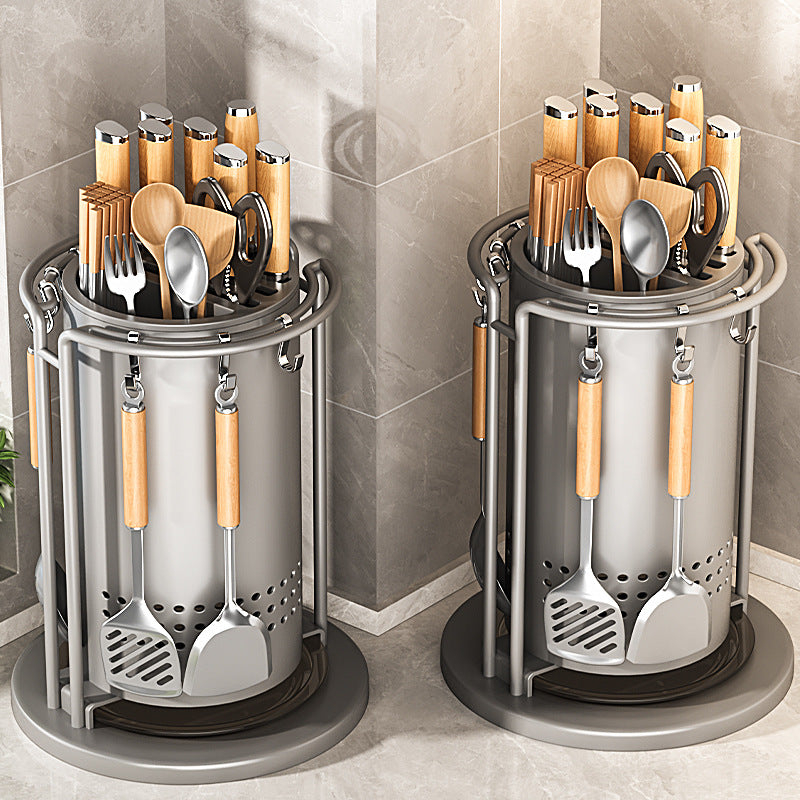Giá đựng thìa đũa xoay giá đỡ dao giá đỡ nồi xẻng thìa đũa ống dao làm bếp giá đỡ một mảnh hộp lưu trữ đồ tạo