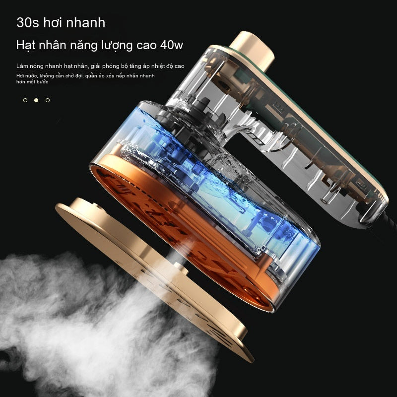 Máy ủi treo cầm tay loại bỏ nếp nhăn bàn ủi điện lưới màu đỏ máy ủi di động nhỏ xoay gấp hơi nước bà