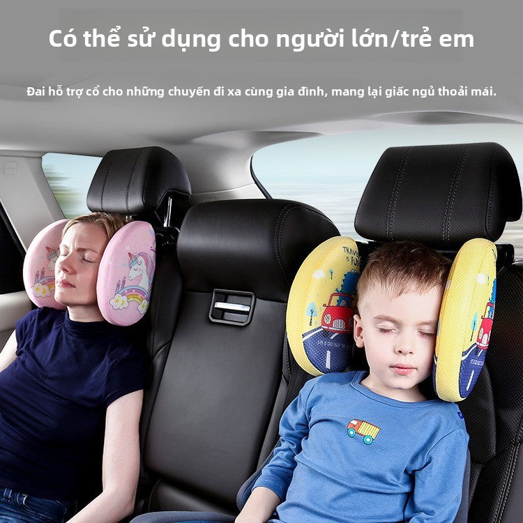 Gối đầu xe  Gối bảo vệ cổ xe phổ thông Gối trẻ em bộ nhớ cotton gối ngủ cổ vật gối đầ