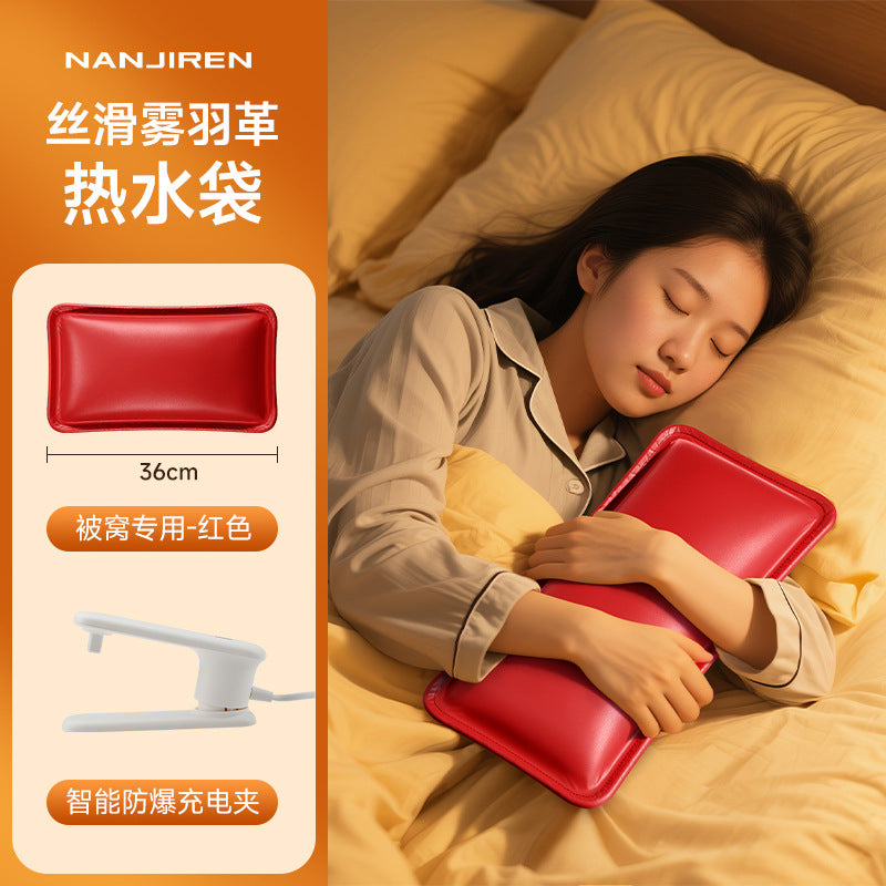Gối sưởi ấm dài làm ấm giường, làm ấm khớp, làm ấm cơ thể, túi nước nóng sạc, làm ấm