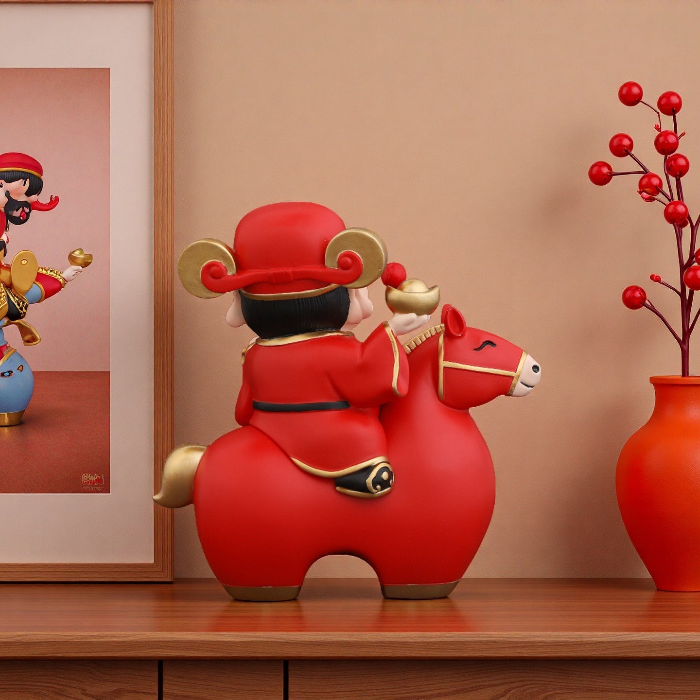 2026 Năm ngựa thần giàu có lập tức phát tài đồ trang trí văn phòng cửa hàng nhà chiêu tài trang trí