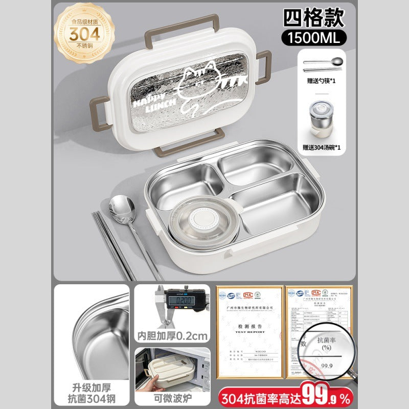 Hộp cơm giữ nhiệt bằng thép không gỉ 316L nhân viên văn phòng có thể lò vi sóng làm nóng hộp cơm trư