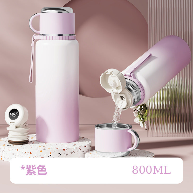 Bình giữ nhiệt 316 thép không gỉ thông minh đầy đủ thép giữ nhiệt cốc công suất lớn quà tặng bán buôn dày nước cốc