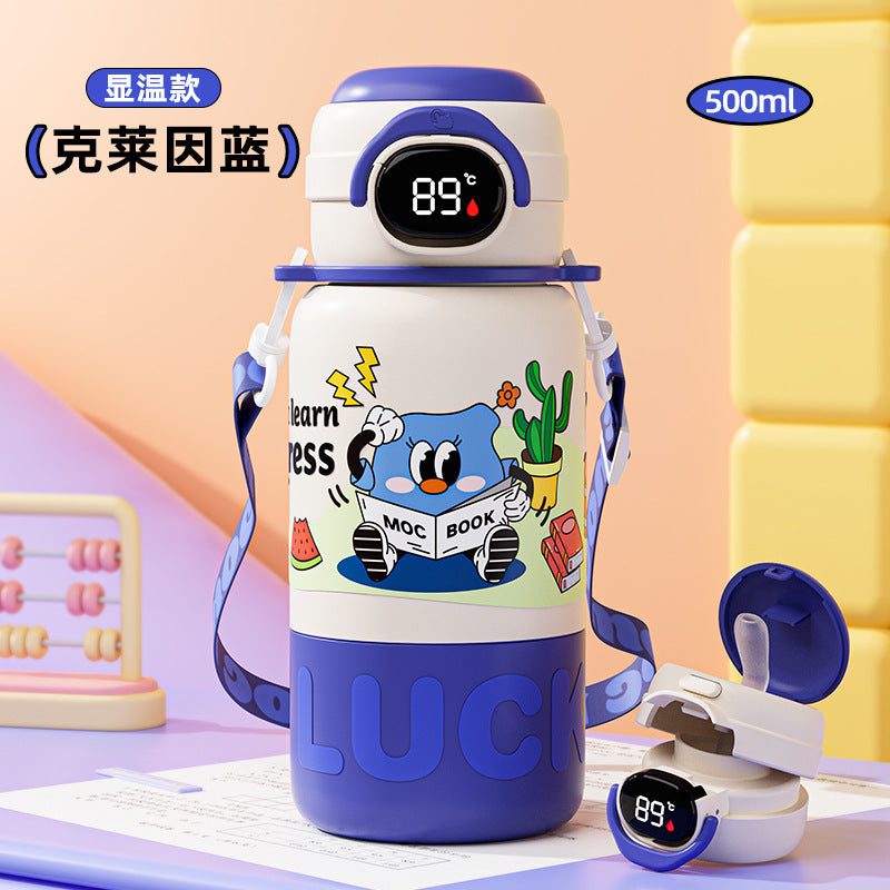 Bình giữ nhiệt trẻ em đi học bình uống nước cho học sinh tiểu học  mới giá trị màu sắc cao thép