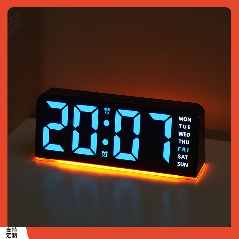 đồng hồ mẫu mới LED chữ lớn kỹ thuật số đồng hồ khí quyển đèn ngày ngủ đồng hồ bàn đa chức năng kỹ thuật số