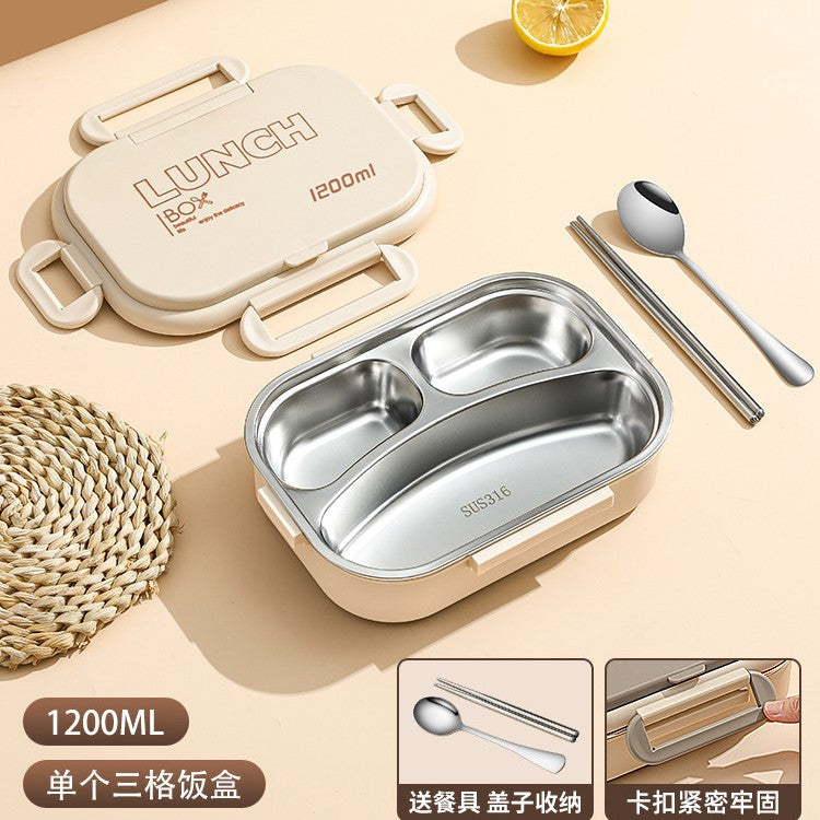 Hộp cơm giữ nhiệt 316 Hộp cơm trưa dành riêng cho sinh viên Hộp cơm trưa bằng thép không gỉ Nhân viê