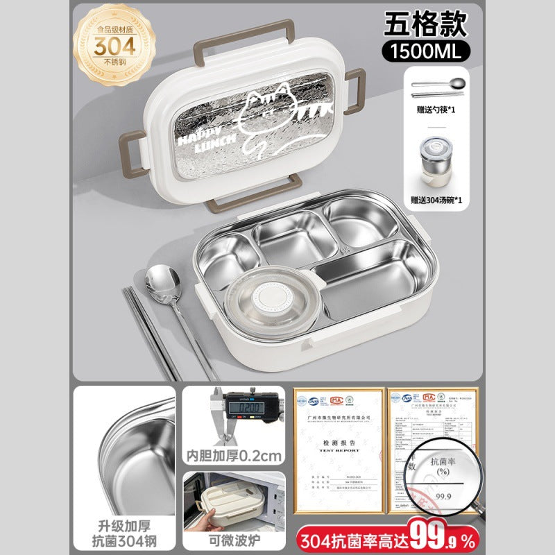 Hộp cơm giữ nhiệt bằng thép không gỉ 316L nhân viên văn phòng có thể lò vi sóng làm nóng hộp cơm trư