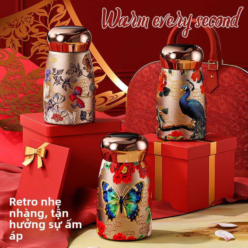 Cốc cách nhiệt mini hợp thời trang dành cho nữ, hàng mới : Bình nước thời trang, nhỏ gọn và di động