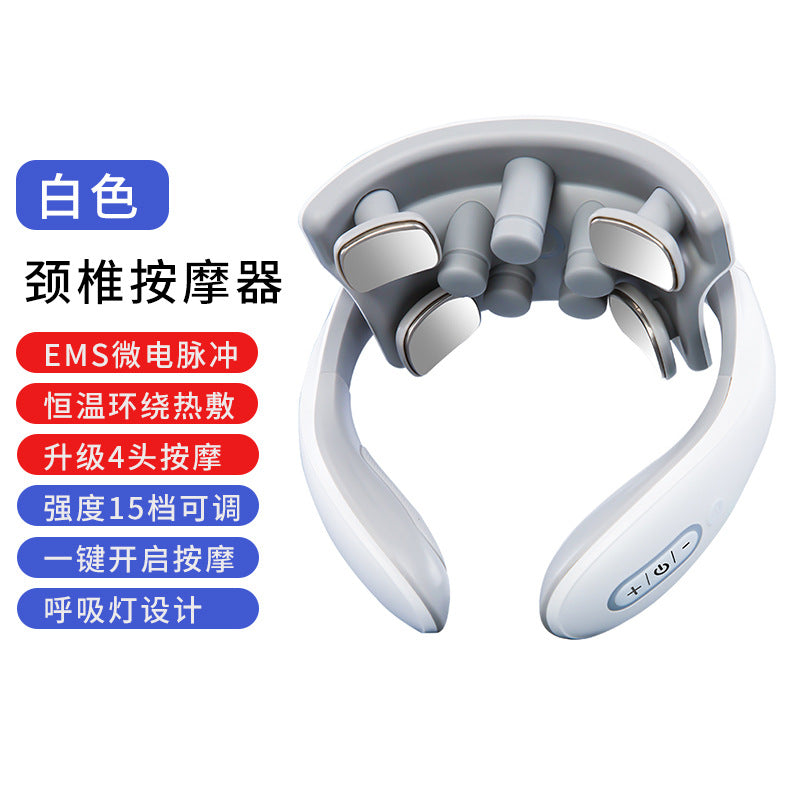 Máy massage cột sống điện di động thông minh xung bảo vệ cổ cổ vai cổ vật lý trị liệu chư