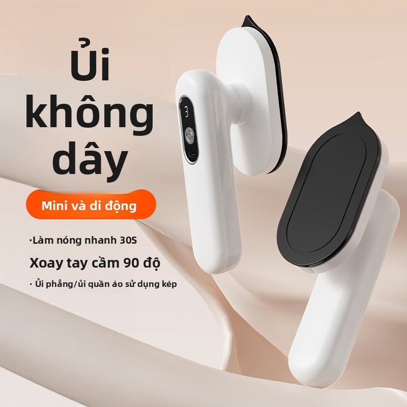 Bàn ủi  không dây mini nhỏ gọn di động mạnh mẽ điện ủi không làm tổn thương quần áo cạo lôn