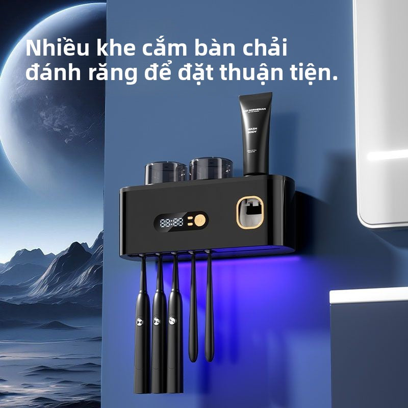 Máy tiệt trùng bàn chải đánh răng, cốc súc miệng thông minh, khử trùng bằng tia cực tím tại nhà, giá