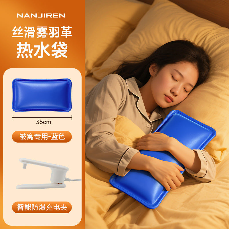 Gối sưởi ấm dài làm ấm giường, làm ấm khớp, làm ấm cơ thể, túi nước nóng sạc, làm ấm