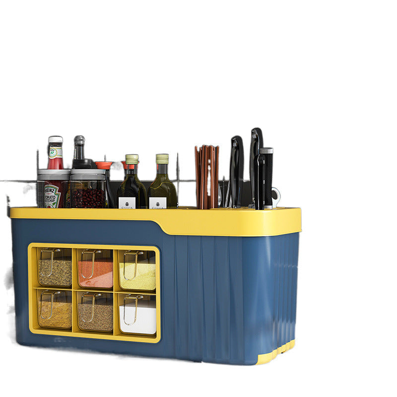 [flashsale]Hộp gia vị kết hợp bộ nhà bếp đa chức năng gia vị muối lon gia vị (Copy)