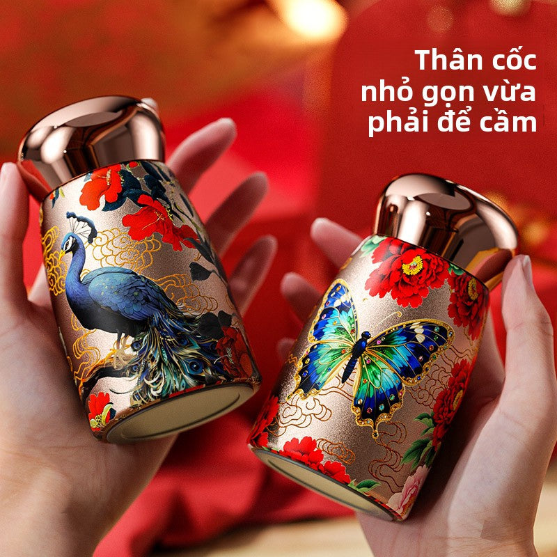 Cốc cách nhiệt mini hợp thời trang dành cho nữ, hàng mới : Bình nước thời trang, nhỏ gọn và di động