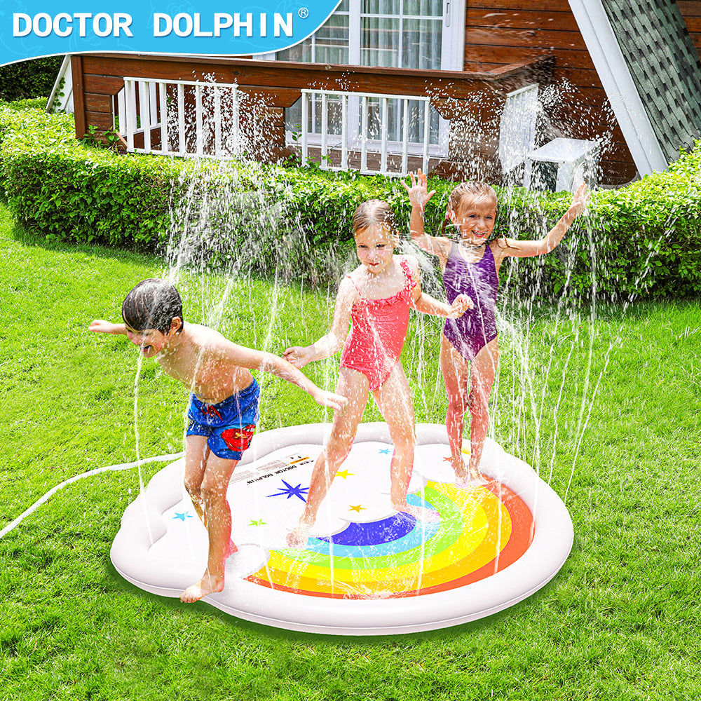 Miếng đệm phun nước trẻ em PVC ngoài trời mùa hè làm dày trẻ em gia đình trẻ em chơi miếng đệm nướ