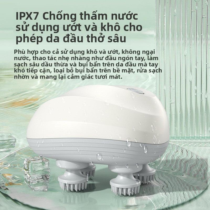 massage  Mini thông minh đầu massage điện không thấm nước massage máy vật lý trị liệu nhào gia đình thư giãn
