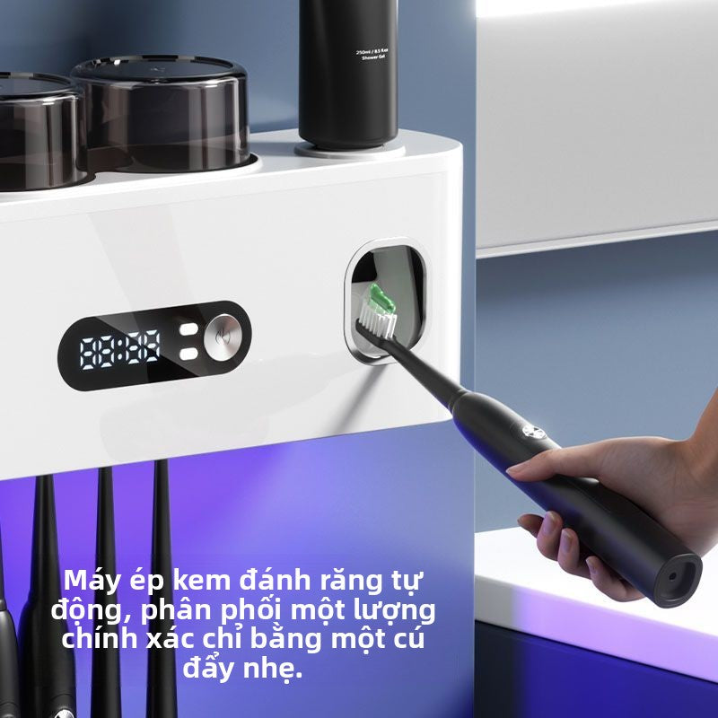 Máy tiệt trùng bàn chải đánh răng, cốc súc miệng thông minh, khử trùng bằng tia cực tím tại nhà, giá