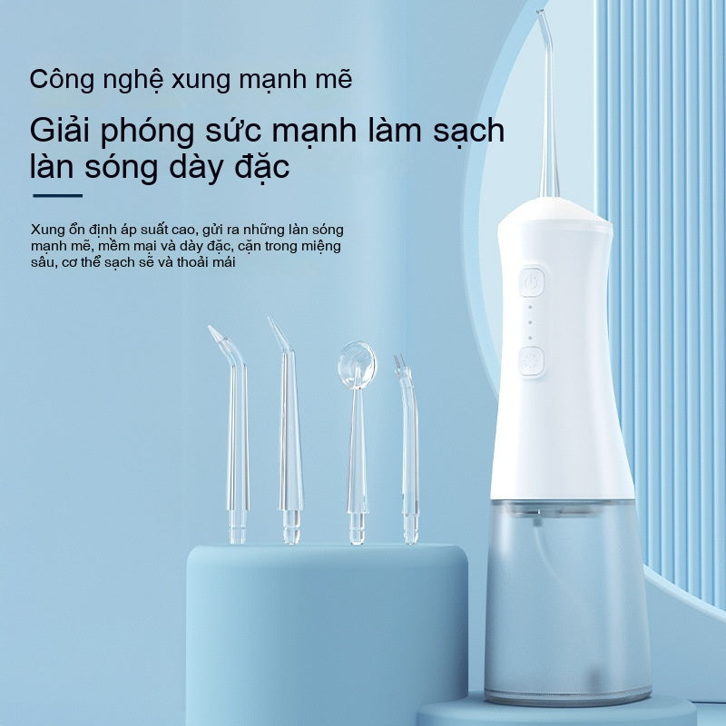 Tăm nước xung tần số cao điện Máy rửa răng đa chức năng Máy rửa răng sạc di động thông minh0511