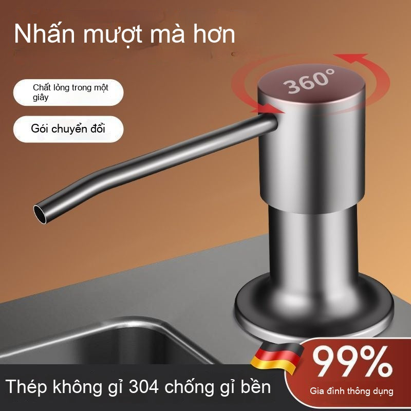 thiết bị bơm nước rửa chén  304 thép không gỉ bồn rửa chén xà phòng máy rửa chén xà phòng máy mở rộng