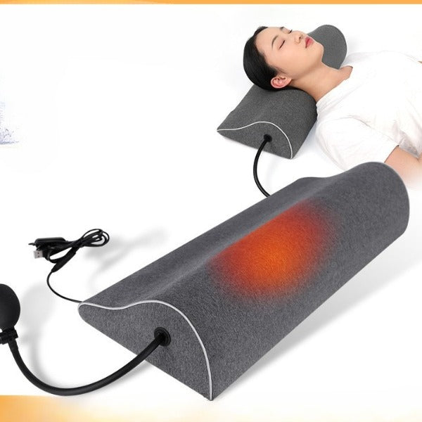 Gối cột sống cổ kéo gối bông tinh khiết cho người già nén nóng bơm hơi đa chức năng bộ nhớ bông gối lõi gối cổ