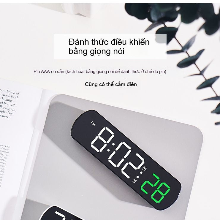 Đồng hồ điện tử đơn giản kỹ thuật số sáng tạo đồng hồ báo thức