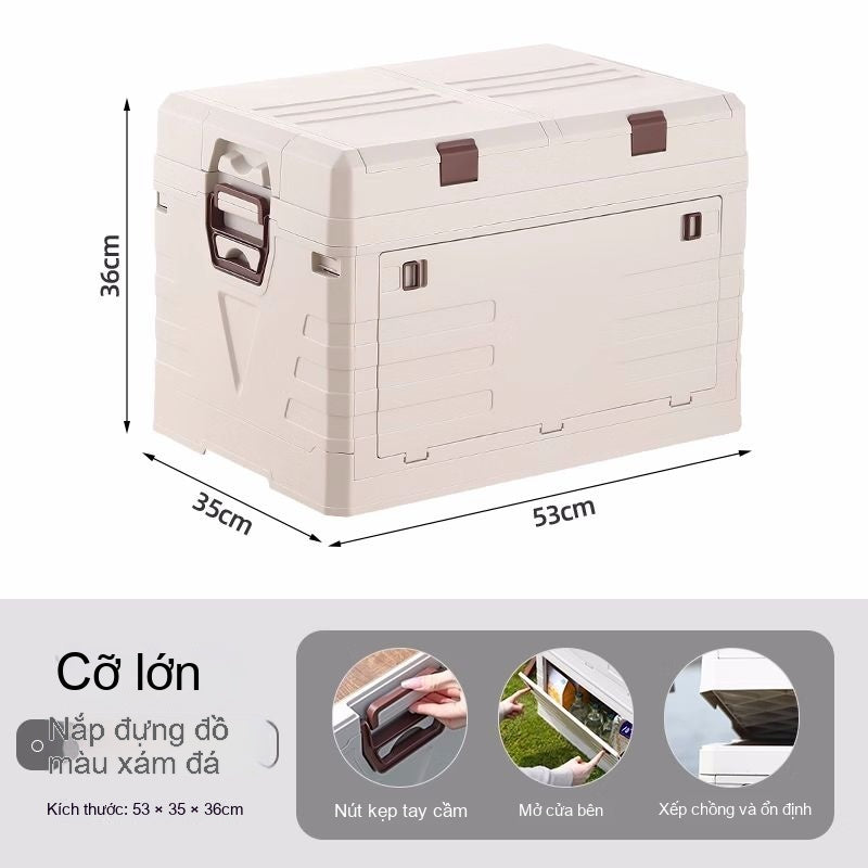 [flashsale]Hộp lưu trữ cắm trại, cốp xe, hộp tổ chức, hộp lưu trữ dã ngoại cắm trại, hộp lưu trữ ngoài trời gấp (Copy)
