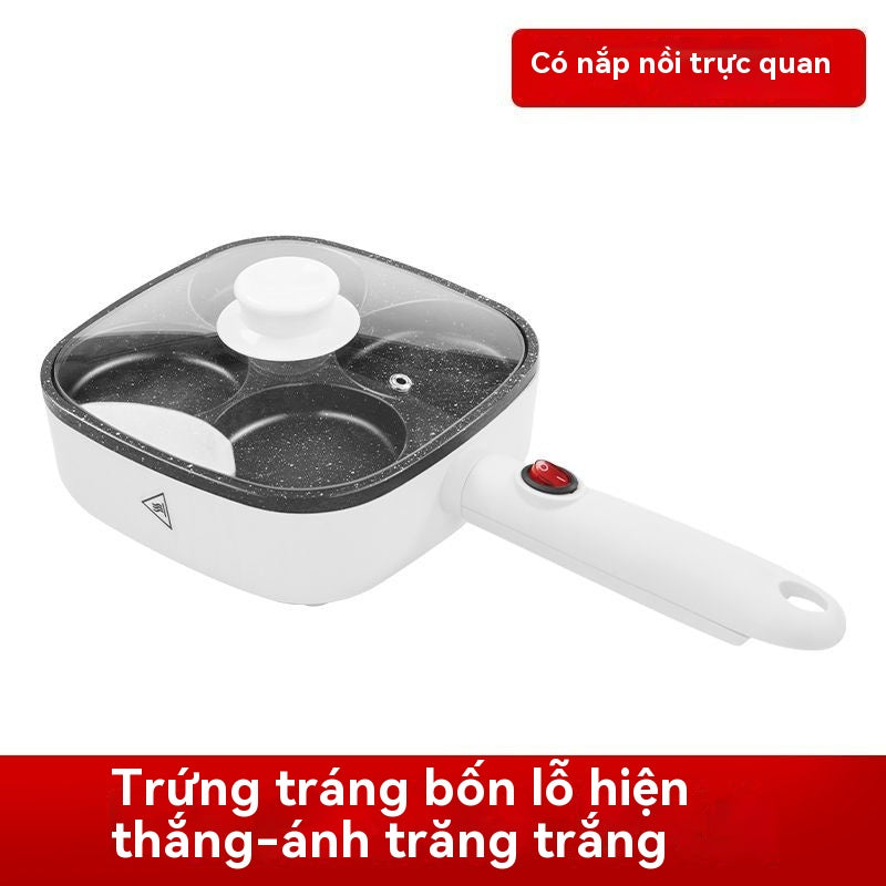 nồi chiên 4 lỗ trứng chiên,làm bánh mì kẹp thịt máy đáy phẳng