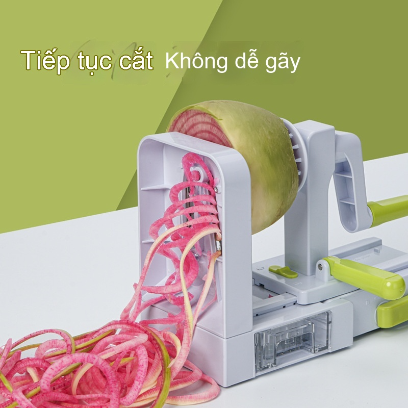 Máy cuộn lụa lắc tay được chứng nhận FDA Máy cắt rau đa chức năng Máy bào lụa thủ công củ cải Máy cắ