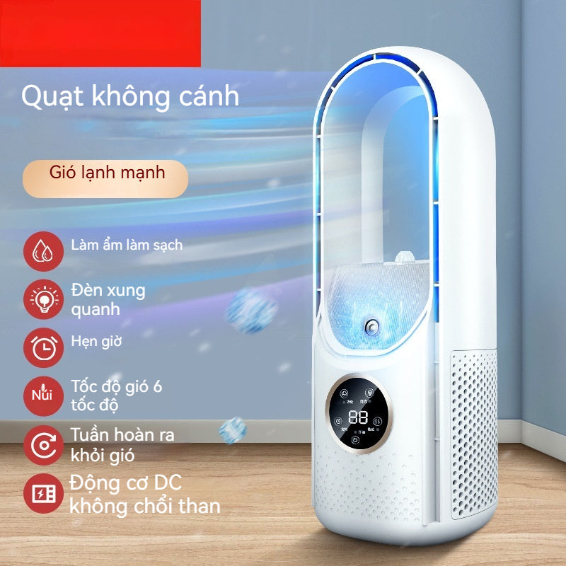 Máy làm lạnh bàn làm mát văn phòng làm mát quạt làm ẩm phun không lá làm mát qu